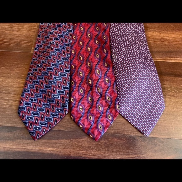 🌿SALE🌿3 BARNEYS New York Vintage 100% Silk Handmade in Italy Paisley Neckties - Picture 4 of 16
